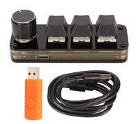 Yosoo Mini 3 Key Keypad with Knob Custom Programming Blue Switch Macro Mechanical Keyboard