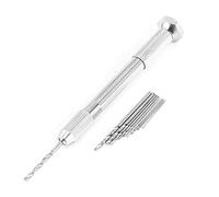 Yosoo Mini Micro Drills Hand Reamer/Aluminium with Keyless Chuck + 10 Twist Drills Rotating Tools (Silver)