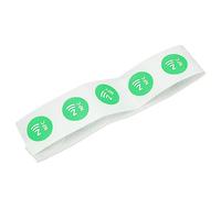 Yosoo NTAG215 NFC Stickers, 504 Bytes Memory NDEF Compatible with TagMo for Devices, Small Size Circular NFC Labels for Social Media, Music, Business Cards, (Green)