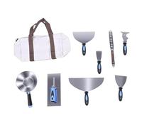 Yosoo Putty Scraper Set, Stainless Steel Drywall Tools with Ergonomic Handles for Wall Repair and Painting, 8 Tools Including Mixers, Scrapers and Storage Bag