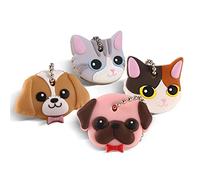Yosoo Set of 4 round key covers, 1 set / 4 pieces - 4 types, 8.4 x 3 x 1 cm