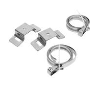 Yosoo Sign Mounting Brackets, Stainless Steel Adjustable Pole Mounting Kits for 4-15in Poles with Hardware Street Signs Cameras Water Heaters