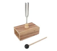 Yosoo Sound Relieving Tuning Fork Set, 512Hz Tuning Fork with Wooden Resonance Box and Silicone Hammer for Yoga, Meditation, Healing Chakra