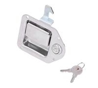 Yosoo Trailer Door Latch Truck Toolbox Latch 304 Stainless Steel Handle Lock with Rubber Gasket & Key for RV ATV UTV Electrical Cabinet Caravan