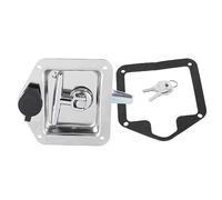 Yosoo Trailer Door Lock, Stainless Steel Flat Trailer Door Latch with T Handle Truck Bed Tool Box Latch for RV, Truck, Trailer, Toolbox