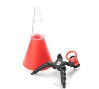 Yosoo Universal Car Engine Oil Funnel, PP Material, Adjustable Design for Easy Oil Filling, Transparent, Suitable for All Vehicle Models (Red)