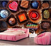 Yosot Papel de Parede,Sweets Candy Chocolate Food Wallpaper,Coffee Shop Dining Room Living Room Sofa TV Wall Kitchen Wallpaper Mural*250cmx175cm(98.4x68.9inch)