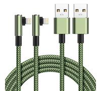 Yosou 2M iPhone Charger Cable 2Pack Right Angle iPhone Charging Cable MFi Certified Lightning Cable Long iPhone Charger USB Fast Charging Lead for iPhone 14 13 12 11 Pro Max XS XR X 8 7 6 Plus 5, iPad