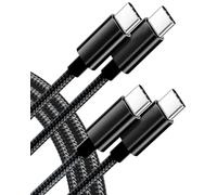 Yosou USB C to USB C Cable 2m 2Pack, 100W C to C charger Cable Fast Charge USBC Charging Lead for iPhone 15 Pro Max Plus MacBook iPad Pro Air/Pro Samsung Galaxy S24/S23/S22 Ultra Pixel 8 Switch XPS