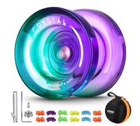 YOSTAR Crystal Yoyo K2, Responsive Yoyo for Kids, Pro Finger Spin Yo Yo | Professional Dual Purpose Trick Yo Yo with Unresponsive Mode, Stunt Yoyos with 12 Strings, Case, Bearing Kit