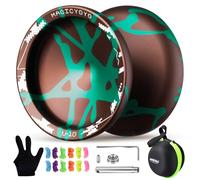 YOSTAR Dual Purpose Yoyo V10, Finger Spin Trick Yoyo for Kids and Adults, 2 In 1 Responsive & Unresponsive Yo-yo, Professional Metal Yo Yo Ball, with 12 Strings, Bearing Kit, Glove, Case