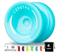 YOSTAR K2 Crystal Yoyo for Kids, Responsive Yoyo for Beginners, Dual Purpose Yo Yo for Adults, Professional Yo-yo with Unresponsive Bearing Kit, 6 Strings, Bag (Sky Blue)