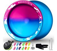 YOSTAR Responsive Yoyo V10, Pro Trick Yoyo for Finger Spin, Metal Unresponsive Yo Yo for Kids & Adults, Professional Stunt Yo-Yo Ball, Dual Purpose with 12 Strings, Bearing Kit, Case
