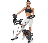 YOSUDA 3-in-1 Foldable Exercise Bike, Silver, Magnetic Resistance, Indoor Use, Space-Saving, 8 Levels, 145-186 cm Height, 125 kg Load Capacity