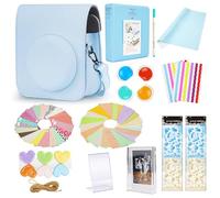 Yosuny Instant camera Mini 12 Accessories, Compatible with Fujifilm Instax Film Cameras, Includes Protective Case/Album/Filter/Photo Case/Photo Holder and More-11 in 1(Blue)