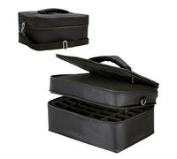 Yosuny Miniature Storage Figure Travel Bag Compatible with 40k, Dungeons & Dragons Miniatures, and DND Dice Set Case. (50 Slots, 1 DIY Slot, 2 Layers of Mesh Pocket Inserts, Huge Capacity)