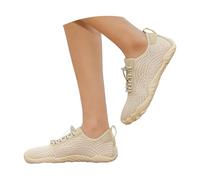 YOSUWOAI Bathing Shoes Women's Men's Beach Shoes Quick Drying Beach Swimming Shoes Comfortable Pool Shoes Breathable Non-Slip Surf Shoes Outdoor Casual Barefoot Shoes for Fitness Studies, beige, 39 EU