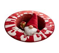 YOSUWOAI Christmas 3D Rug with Santa Claus Motif, Decorative Illusion Rug, Room Design, Round with Optical Illusion for Festive Living Room Decoration, Christmas Rug