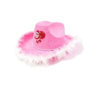 YOSUWOAI Jeans Hat Santa Claus Swarovski Design Carnival Pink Feather Party Hat Christmas Party Hat