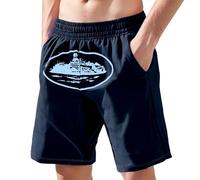 YOSUWOAI Men's Cargo Shorts with Letter Pattern Y2K Hip Hop Vintage Streetwear Loose Sports Shorts Multi-Purpose Wide Leg Trousers Elastic Waist Jogging Bottoms Lightweight Swimming Shorts, O Black, S