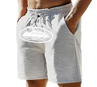 YOSUWOAI Men's Cargo Shorts with Letter Pattern Y2K Hip Hop Vintage Streetwear Loose Sports Shorts Multi-Purpose Wide Leg Trousers Elastic Waist Jogging Bottoms Lightweight Swimming Shorts, Z01 White