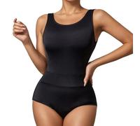 YOSUWOAI Period Swimsuit Sexy Beach Fashion Women During Period Swimming Additional Protection on the Beach Jumpsuit for Light Days Figure-Shaping Spaghetti Straps Bodysuit, Q Black, L