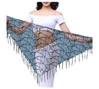 YOSUWOAI Sequin Hip Scarf for Belly Dance and Latin Dance Dance Costume Belly Dance Hip Scarf Decorations Accessories Belly Dance Waist Chain Carnival Festive Waist Belt Coin Belt, O Black, One Size