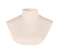 YOSUWOAI Women's Muslim Turtleneck Fake Collar Hijab Extensions Solid Neck Cover Half Tops Women's Collar Insert Removable Half Shirt False Collar Turtleneck Soft Blouse Collar, O Beige, One Size