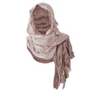 YOSUWOAI Wrap Dune Wasteland Hooded Shawl With Viking Brooch Cowl Scarf Rogue Medieval Cloak Renaissance Costume Cape Accessories LARP Medieval Knight Retro Coat Scarf, O Rosa, One Size