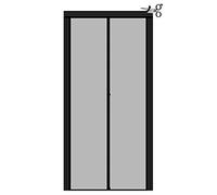 Yotache Adjustable Fly Screen Door Width 74cm-88cm Height 201cm - 208cm, Reinforced Polyester Mesh with Full Frame Hook&Loop Strip Black