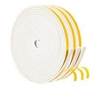 Yotache Draught Excluder Tape 3 Rolls Foam Strips 6mm Wide X 3mm Thick, Foam Insulation Sealing Gasket Tape for Doors, Sliding Door, Total 15m Long (3 X 5m Each)