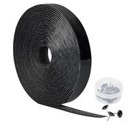 Yotache Fly Screen Door Accessories, 6.9M Self Adhesive Hook Tape 20mm Wide and Pushpins for Door Screen Installation, Nylon, Black