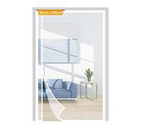 Yotache Side Opening Fly Screens for Doors 80 x 200 cm, Reinforced Polyester Magnetic Screen Door, Prevent Small Pets from Scratching, White