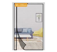 Yotache Side Opening Fly Screens for Doors 90 x 200 cm, Reinforced Polyester Magnetic Screen Door, Prevent Small Pets from Scratching, Black