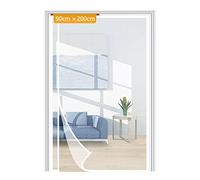 Yotache Side Opening Fly Screens for Doors 90 x 200 cm, Reinforced Polyester Removable Fly Net for Door, White