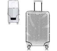 Yotako Clear Suitcase Cover 20 Inch - Waterproof PVC Luggage Protector with Extra Wide Hook & Loop for Wheeled Travel Suitcase