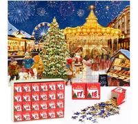 Yotako Puzzle Advent Calendar Jigsaw, Advent Puzzle Christmas Calendars Gifts 1008 Piece for Adults Women Men, 24 Boxes Puzzles for Christmas Countdown Calendar