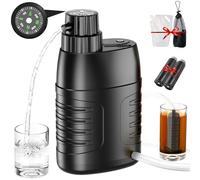 YOTAN Electric Water Purfier Survival, 0.01 Micron 6-Stage Portable Water Filter with Emergency Compass, Water Purification System for Camping, Backpacking, Hiking, Travel, Biking, Fishing, Hunting