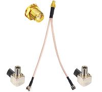 YOTENKO 4G LTE Antenna Coaxial Cable Splitter SMA Female to Dual TS9 Connector Adapter Pigtail Cable 6 inch 15cm for 4G LTE Mobile Hotspot MiFi Router Cellular Broadband USB Modem Dongle