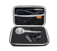 YOTESO Microphone Case Compatible with Shure SM58/ SM57/ PGA48/ SM58S/ BETA 58A/ PGA58 Cardioid Dynamic Vocal Microphones, Handheld Mic Karaoke Cover for A25D Stand Adapter and Cable - Box Only -Black