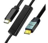 YOTETION 12ft USB-C to Mini HDMI Cable for Portable Monitors, MacBook, iPhone 15 Series, Galaxy S23, ROG Ally, Supports 4K@30Hz/2K@60Hz/1080P Video Transfer