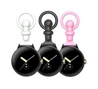 yothchose Band Compatible with Google Pixel Watch Pocket Portable Band Holder Fob Comes with Google Adapter Connector for Nurse Doctor Watch Fob Silicone Accessories, White / Black / Pink