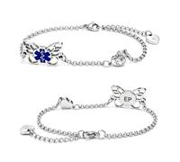 YOTHIWAD Medical ID Bracelet with Butterfly Emergency First Aid Health Alert Stainless Steel Adjustable Chain Bracelets
