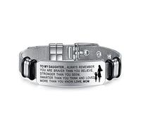 YOTHIWAD To My Daughter Bracelet Inspirational Bracelet Engraved Personalized Gift for Daughter's Graduation or Birthday