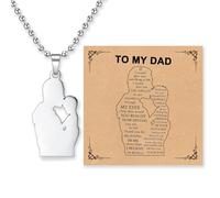 YOTHIWAD To My Mom/Dad Necklace Mothers Fathers Day Gift from Son Daughter Stainless Steel Pendant Necklace Christmas Birthday Jewelry Gift for Mom/Dad, Stainless Steel, No Gemstone