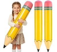 YOTHORN 2 Pcs 27 Inch Inflatable Pencils, Large Inflatable Crayons Blow Up Pencil, Graduation Party Decoration, Welcome Back to School Pencil Balloons for Classroom Garden Birthday Party Decorations