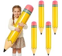 YOTHORN 4 Pcs 27 Inch Inflatable Pencils, Large Inflatable Crayons Blow Up Pencil, Graduation Party Decoration, Welcome Back to School Pencil Balloons for Classroom Garden Birthday Party Decorations