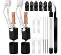 YOTINO 2 pcs Upgrade Ceramic Hotend, 35 pcs Extruder Print Head Replacement Kit with 0.2/0.4/0.6mm Nozzles, Silicone Socks and Nozzle Cleaning Tools, Compatible with Kobra S1/Kobra S1 Combo