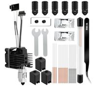 YOTINO 40pcs P1P, P1S Hotend Complete Set for 3D Printer P1 Series, Hot End Extruder with Fan, 0.2/0.4/0.6 mm Hardened Steel Nozzle, Silicone Sock, Thermistor