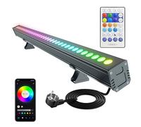 Yotivki Smart RGBCW LED Wall Washer Light Bar, 2700K-6500K Tunable White, 1-100% Dimmable, IP65 Waterproof Outdoor Floodlight, App Control with Music Sync & Timer, Ultra Bright for Garden Landscape